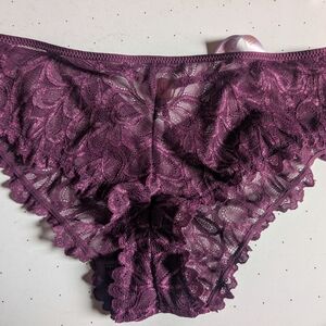 Savage X Fenty Deep Purple Lace Panties L